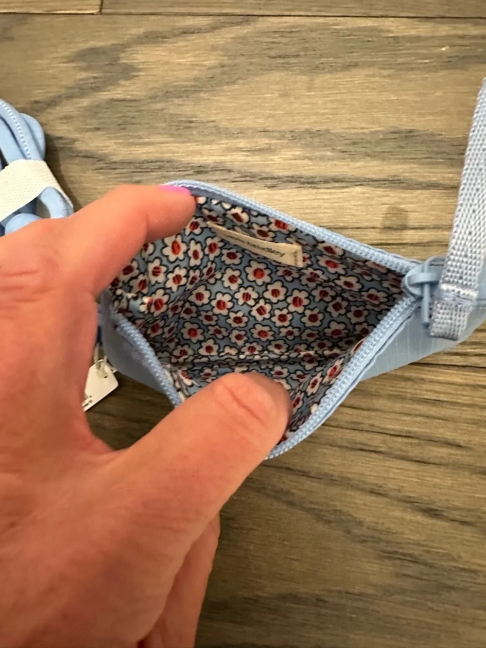 Vera Bradley Light Blue Crossbody Card & Key Holder
